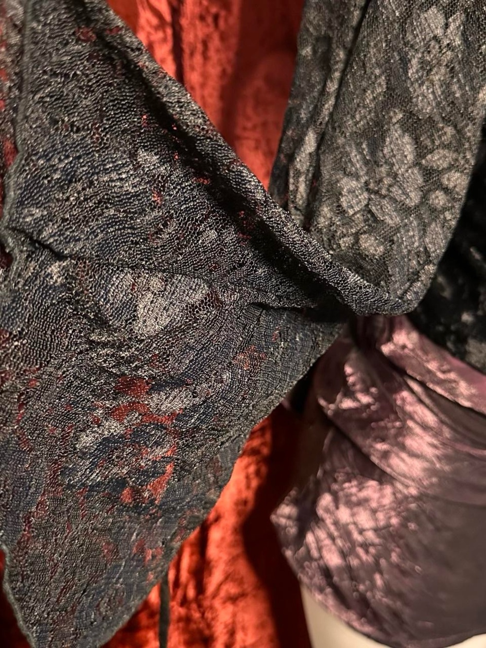 Vintage Angie Goth Velvet Lace-Up Top 🖤 - Picture 7 of 8